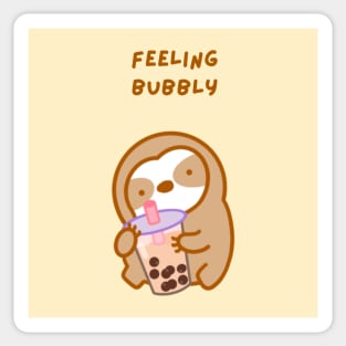 Feeling Bubbly Boba Sloth Sticker